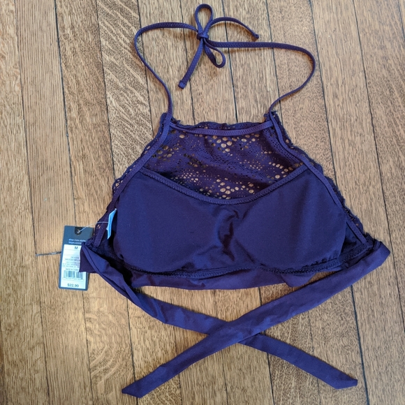 NWT Mossimo Purple Lace Bikini Swim Top - Picture 2 of 5